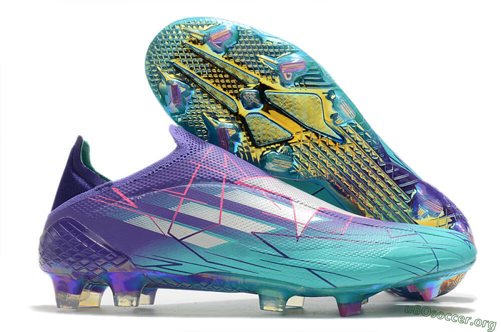 Adidas X Speedflow+ FG Football Boots - Jade/Purple/Pink 2