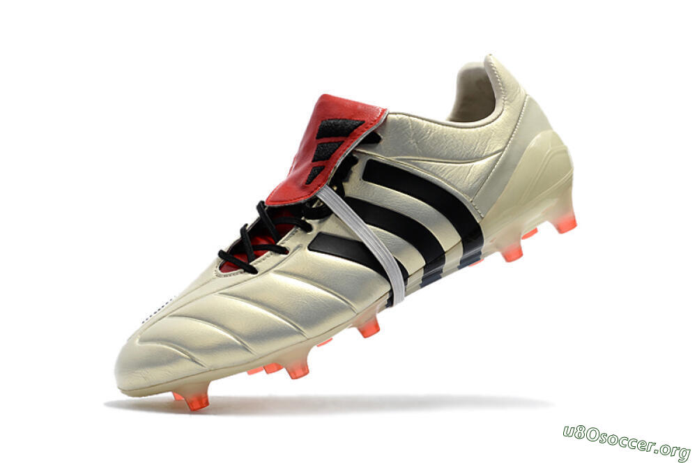 Adidas Predator Mania Champagne FG Football Boots - Gold/Black/Red 9