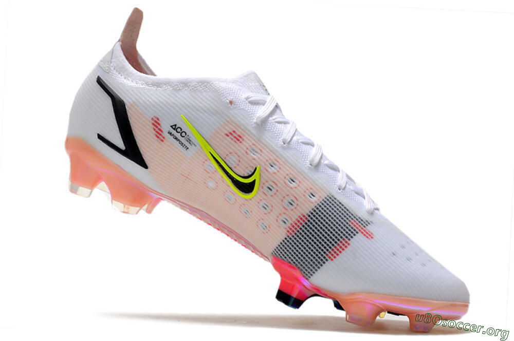 Nike Mercurial Vapor 14 Elite FG Football Boots - White/Pink/Black/Gold 4
