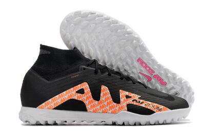 Nike Air Zoom Mercurial Superfly 9 Elite TF Football Shoes - Black/Orange/White