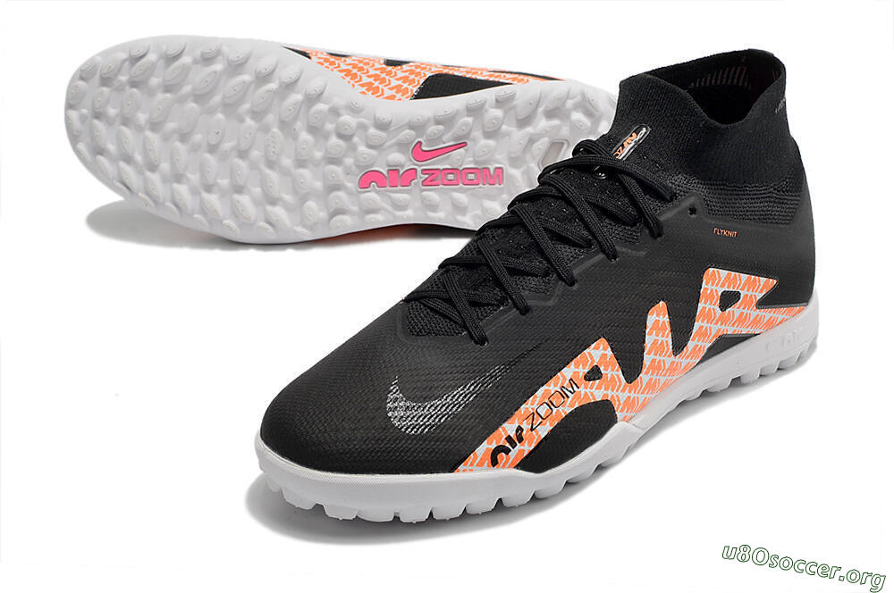 Nike Air Zoom Mercurial Superfly 9 Elite TF Football Shoes - Black/Orange/White 0