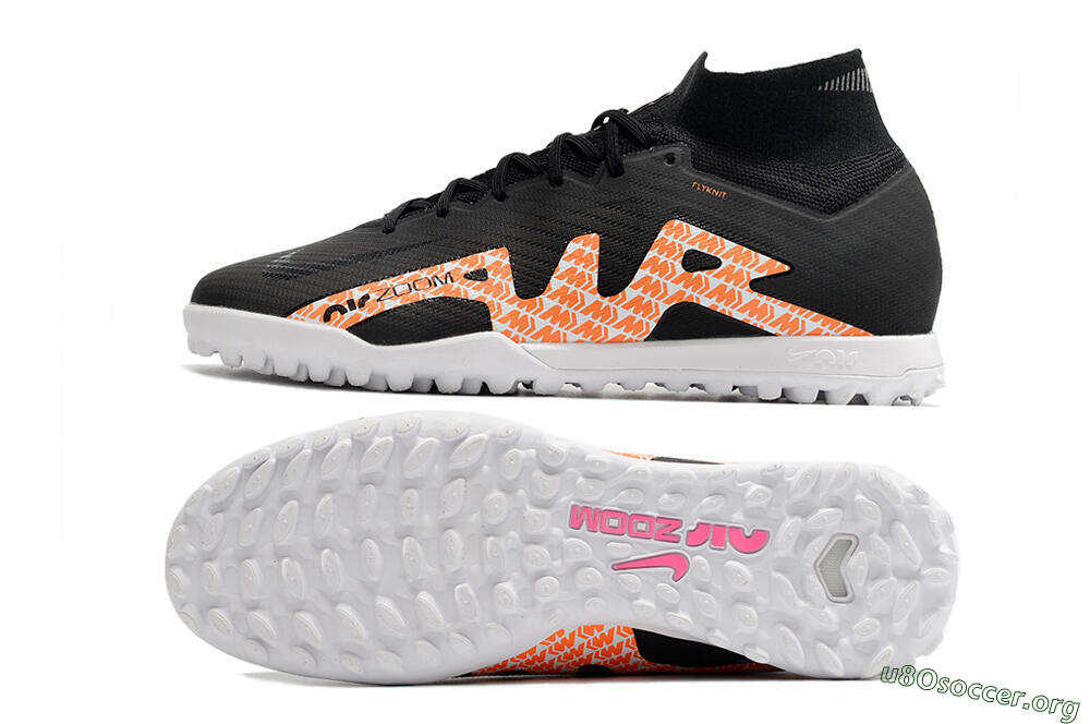 Nike Air Zoom Mercurial Superfly 9 Elite TF Football Shoes - Black/Orange/White 1