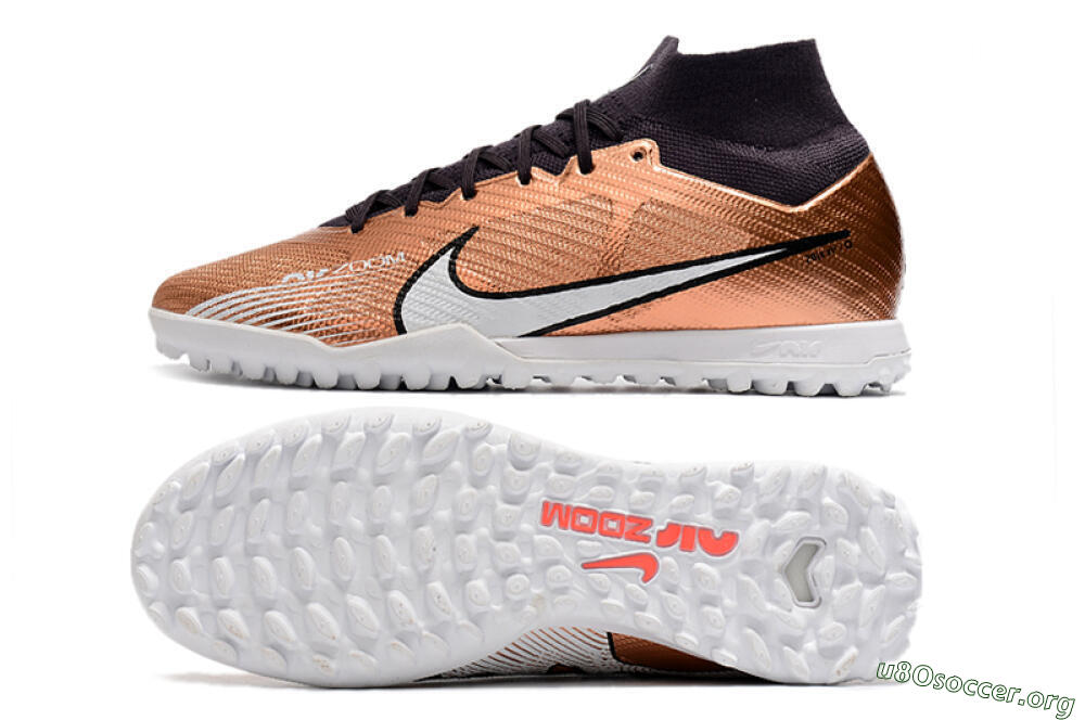 Nike Air Zoom Mercurial Superfly 9 Elite TF Football Shoes - Gold/White/Black 1