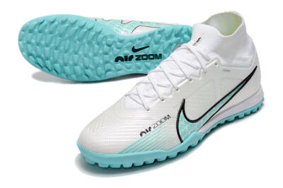 Nike Air Zoom Mercurial Superfly 9 Elite TF Football Shoes - White/Jade/Black