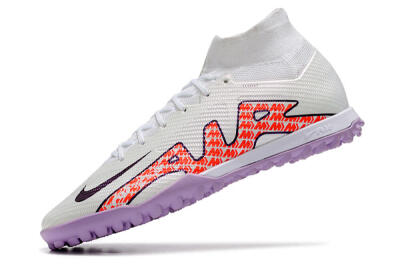Nike Air Zoom Mercurial Superfly 9 Elite TF Football Shoes - White/Red/Purple