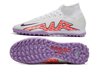 Nike Air Zoom Mercurial Superfly 9 Elite TF Football Shoes - White/Red/Purple