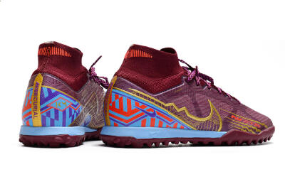 Nike Air Zoom Mercurial Superfly 9 Elite TF Football Shoes - Red/Gold/Blue
