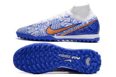 Nike Air Zoom Mercurial Superfly 9 Elite TF Football Shoes - Blue/White/Gold