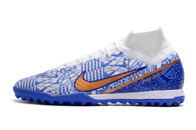 Nike Air Zoom Mercurial Superfly 9 Elite TF Football Shoes - Blue/White/Gold