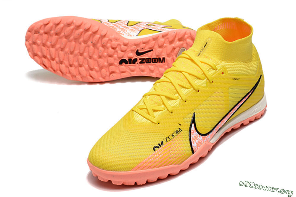 Nike Air Zoom Mercurial Superfly 9 Elite TF Football Shoes - Yellow/Pink/Black 0