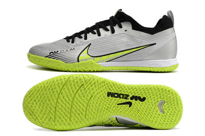 Nike Air Zoom Mercurial Vapor 15 Pro IC Football Shoes - Silver/Yellow/Black