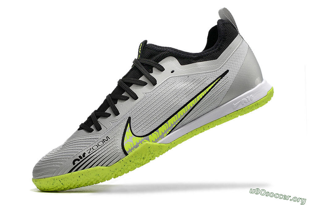 Nike Air Zoom Mercurial Vapor 15 Pro IC Football Shoes - Silver/Yellow/Black 5