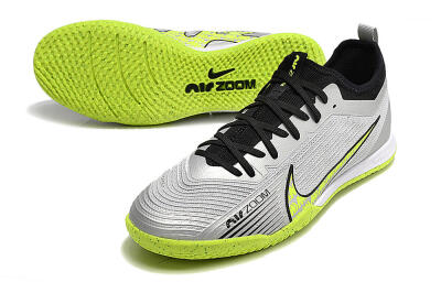 Nike Air Zoom Mercurial Vapor 15 Pro IC Football Shoes - Silver/Yellow/Black