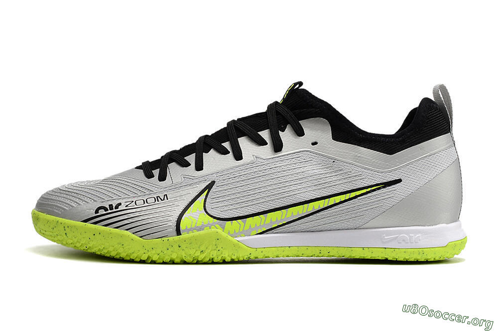 Nike Air Zoom Mercurial Vapor 15 Pro IC Football Shoes - Silver/Yellow/Black 3