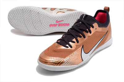 Nike Air Zoom Mercurial Vapor 15 Pro IC Football Shoes - Gold/White/Black
