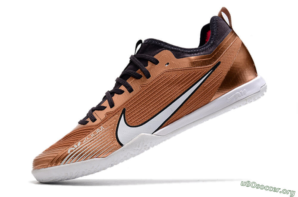 Nike Air Zoom Mercurial Vapor 15 Pro IC Football Shoes - Gold/White/Black 5