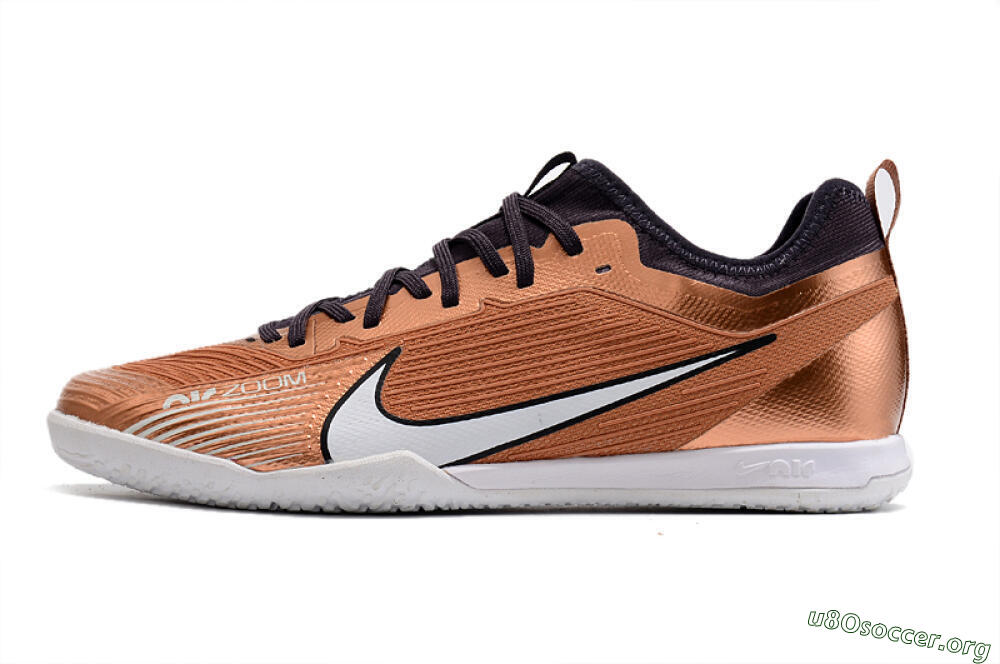 Nike Air Zoom Mercurial Vapor 15 Pro IC Football Shoes - Gold/White/Black 3