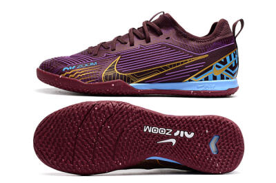 Nike Air Zoom Mercurial Vapor 15 Pro IC Football Shoes - Red/Purple/Gold/Blue