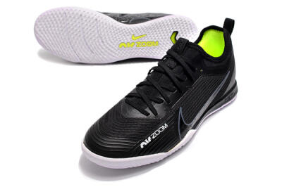 Nike Air Zoom Mercurial Vapor 15 Pro IC Football Shoes - Black/White/Yellow