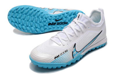 Nike Air Zoom Mercurial Vapor 15 Pro TF Football Shoes - White/Blue/Black