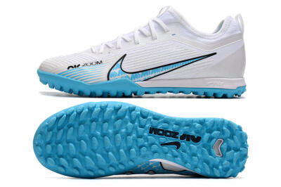 Nike Air Zoom Mercurial Vapor 15 Pro TF Football Shoes - White/Blue/Black