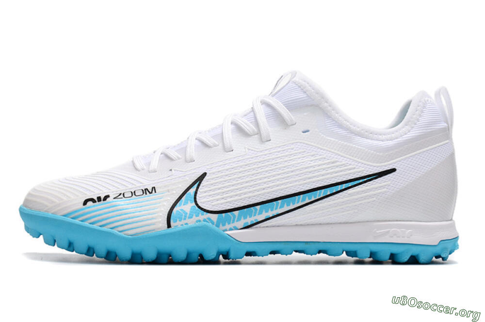 Nike Air Zoom Mercurial Vapor 15 Pro TF Football Shoes - White/Blue/Black 3