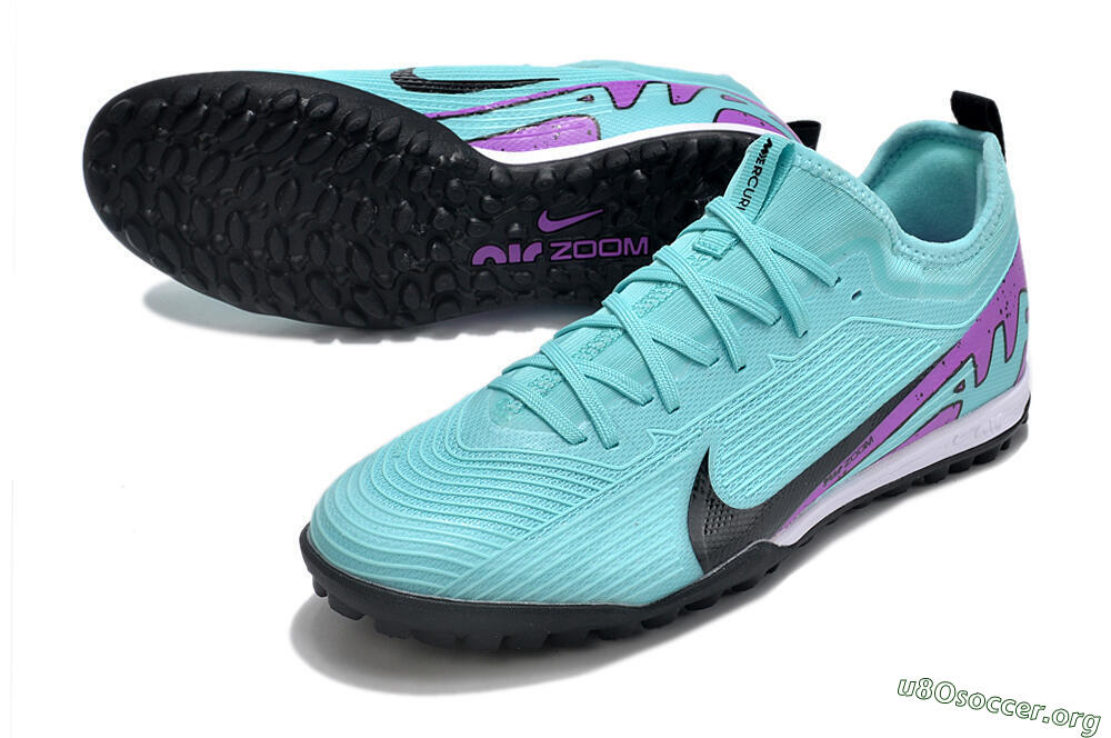 Nike Air Zoom Mercurial Vapor 15 Pro TF Football Shoes - Blue/Black/Purple 0