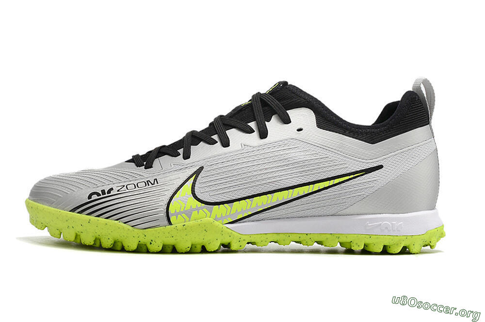 Nike Air Zoom Mercurial Vapor 15 Pro TF Football Shoes - Silver/Yellow/Black 3