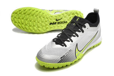Nike Air Zoom Mercurial Vapor 15 Pro TF Football Shoes - Silver/Yellow/Black