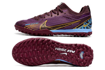 Nike Air Zoom Mercurial Vapor 15 Pro TF Football Shoes - Red/Purple/Gold/Blue