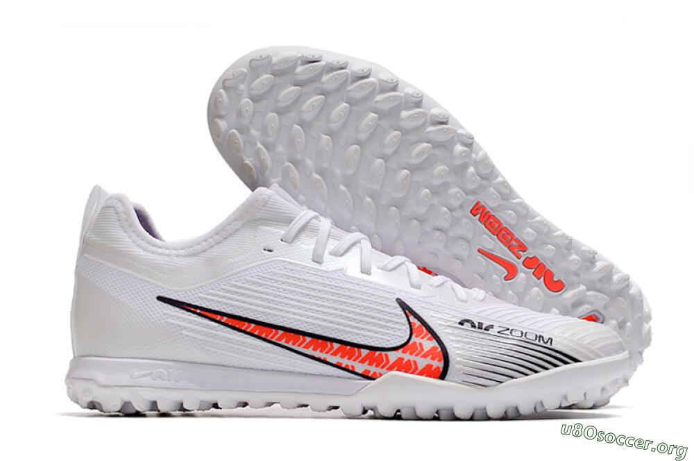 Nike Air Zoom Mercurial Vapor 15 Pro TF Football Shoes - White/Black/Red 2