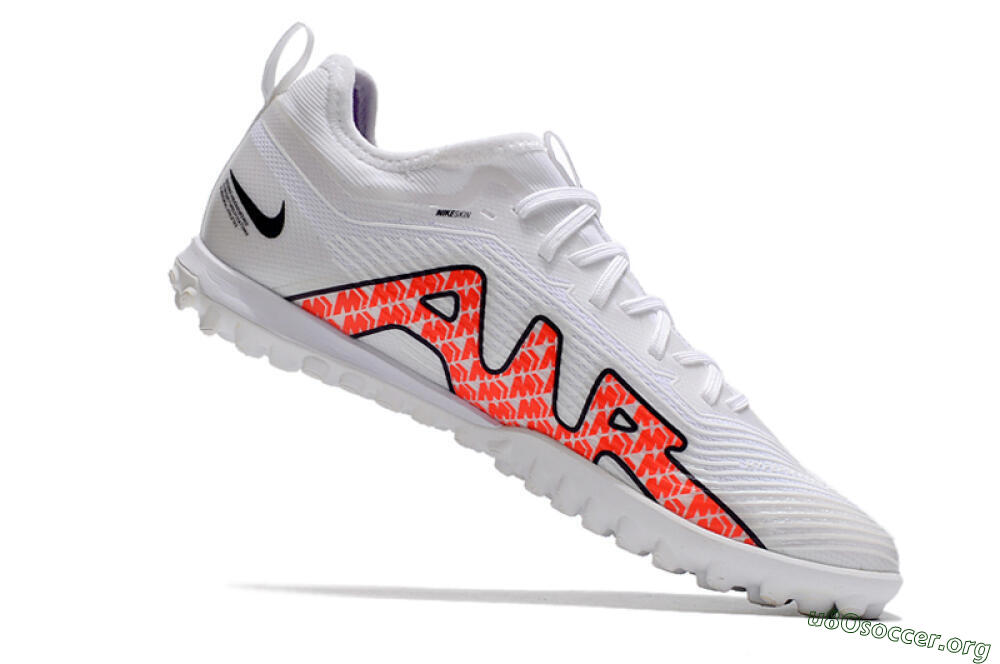 Nike Air Zoom Mercurial Vapor 15 Pro TF Football Shoes - White/Black/Red 4