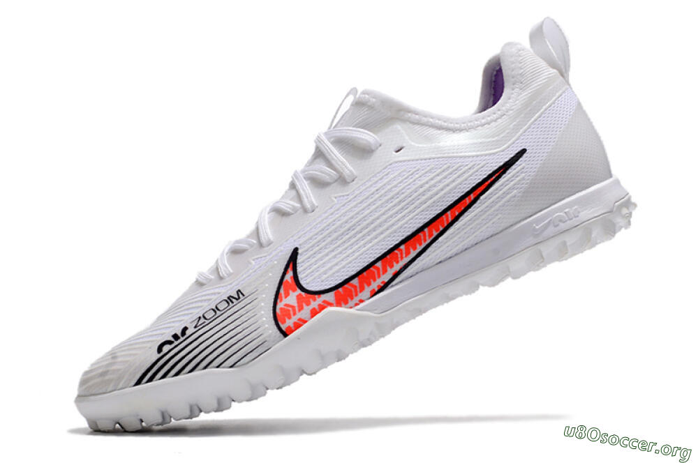 Nike Air Zoom Mercurial Vapor 15 Pro TF Football Shoes - White/Black/Red 5