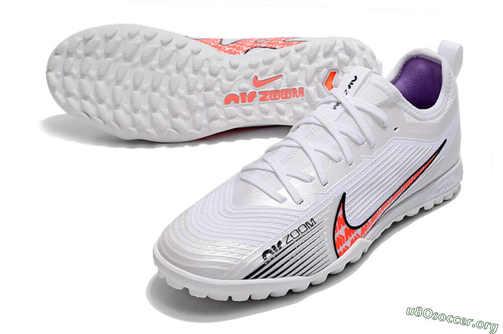 Nike Air Zoom Mercurial Vapor 15 Pro TF Football Shoes - White/Black/Red 0