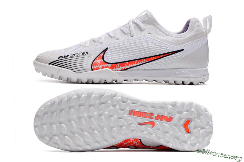 Nike Air Zoom Mercurial Vapor 15 Pro TF Football Shoes - White/Black/Red 1