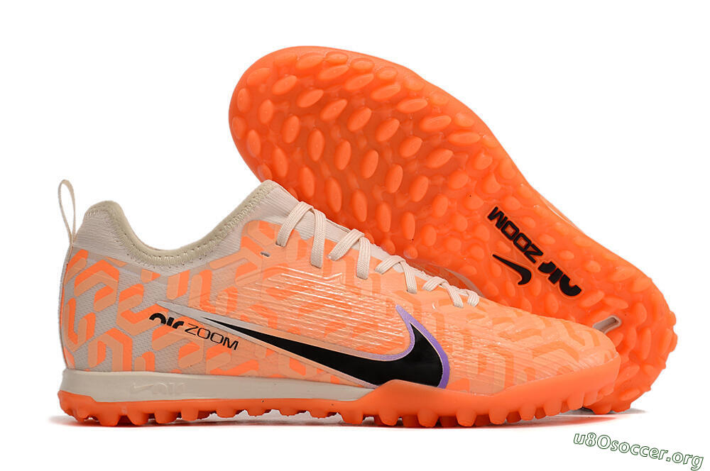 Nike Air Zoom Mercurial Vapor 15 Pro TF Football Shoes - Orange/Purple/Black 2