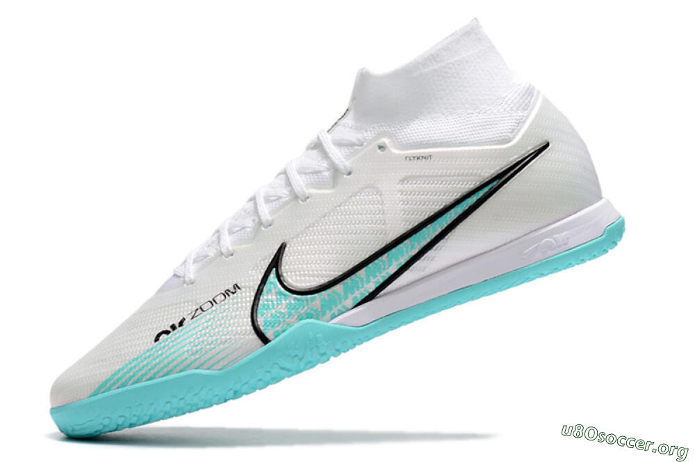 Nike Air Zoom Mercurial Superfly 9 Elite IC Football Shoes - White/Blue/Black 5