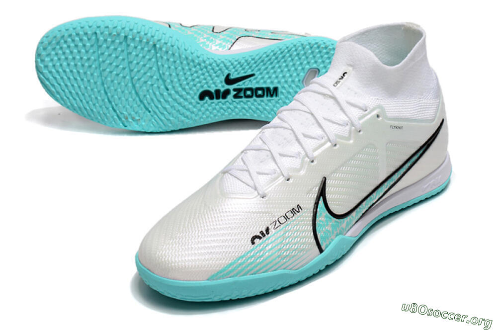 Nike Air Zoom Mercurial Superfly 9 Elite IC Football Shoes - White/Blue/Black 0