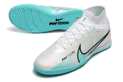 Nike Air Zoom Mercurial Superfly 9 Elite IC Football Shoes - White/Blue/Black