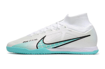 Nike Air Zoom Mercurial Superfly 9 Elite IC Football Shoes - White/Blue/Black