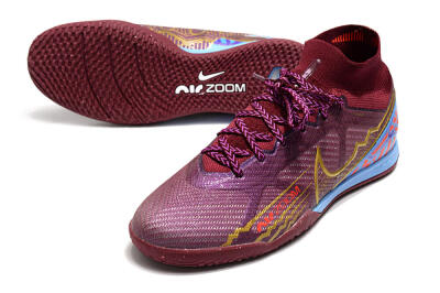 Nike Air Zoom Mercurial Superfly 9 Elite IC Football Shoes - Red/Purple/Gold/Blue