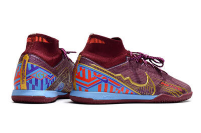 Nike Air Zoom Mercurial Superfly 9 Elite IC Football Shoes - Red/Purple/Gold/Blue