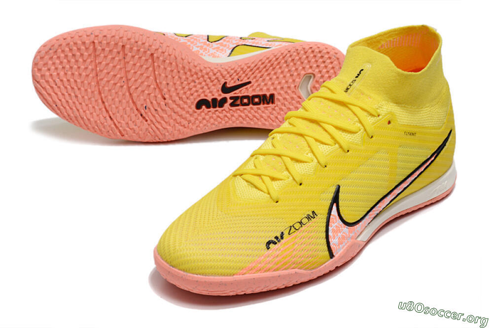 Nike Air Zoom Mercurial Superfly 9 Elite IC Football Shoes - Yellow/Pink/Black 0
