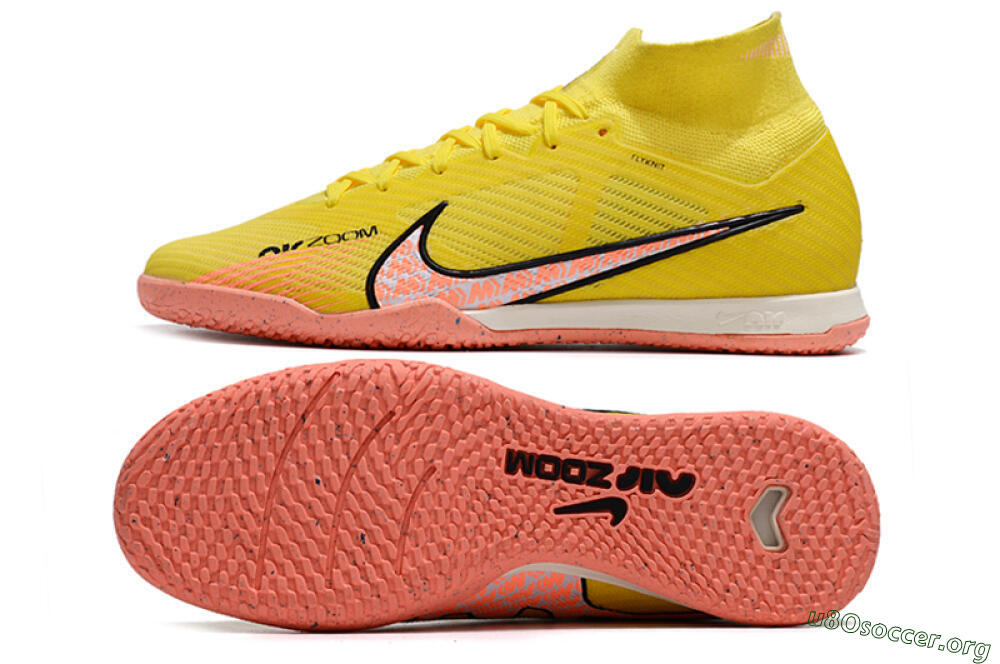 Nike Air Zoom Mercurial Superfly 9 Elite IC Football Shoes - Yellow/Pink/Black 1