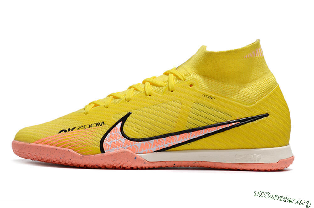 Nike Air Zoom Mercurial Superfly 9 Elite IC Football Shoes - Yellow/Pink/Black 3