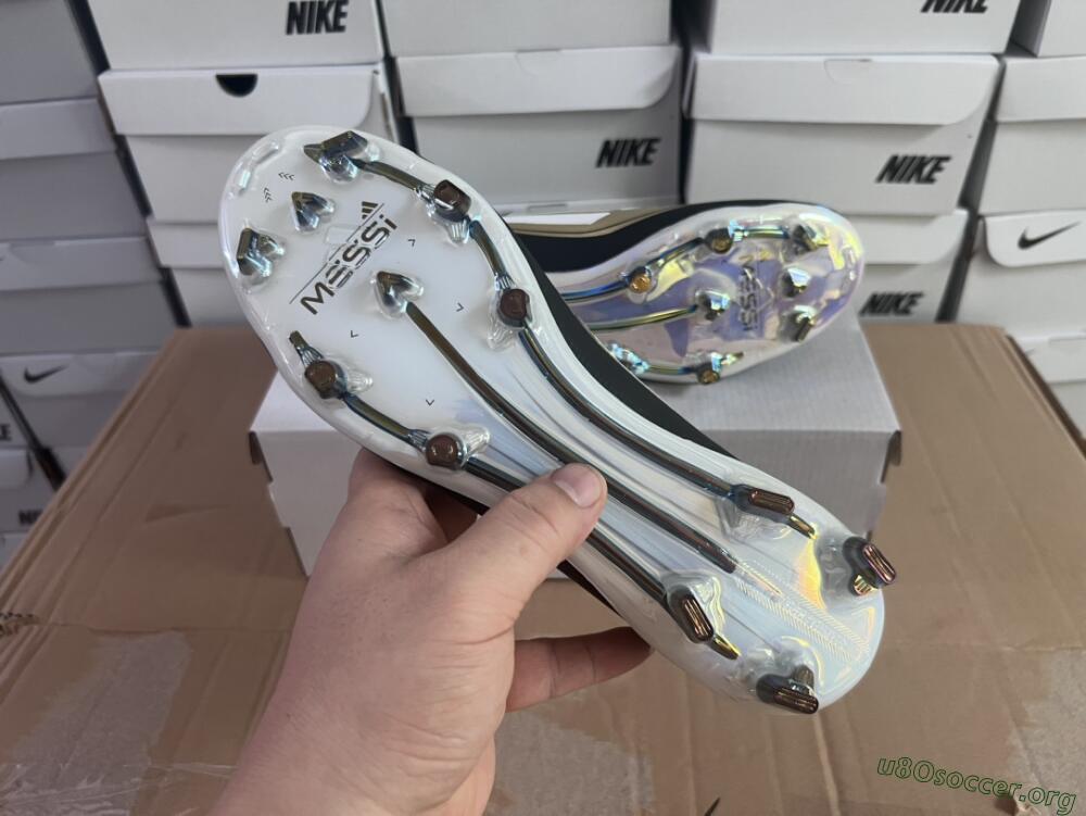 Adidas F50 Adizero Messi Laceless FG Football Boots - Gold/White/Black