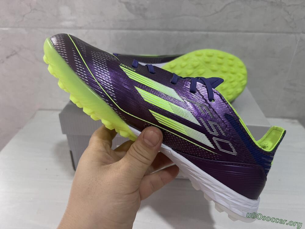 Adidas F50 Elite TF Football Shoes - Purple/Yellow/White