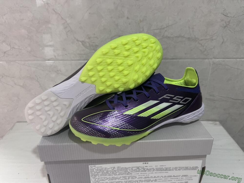Adidas F50 Elite TF Football Shoes - Purple/Yellow/White