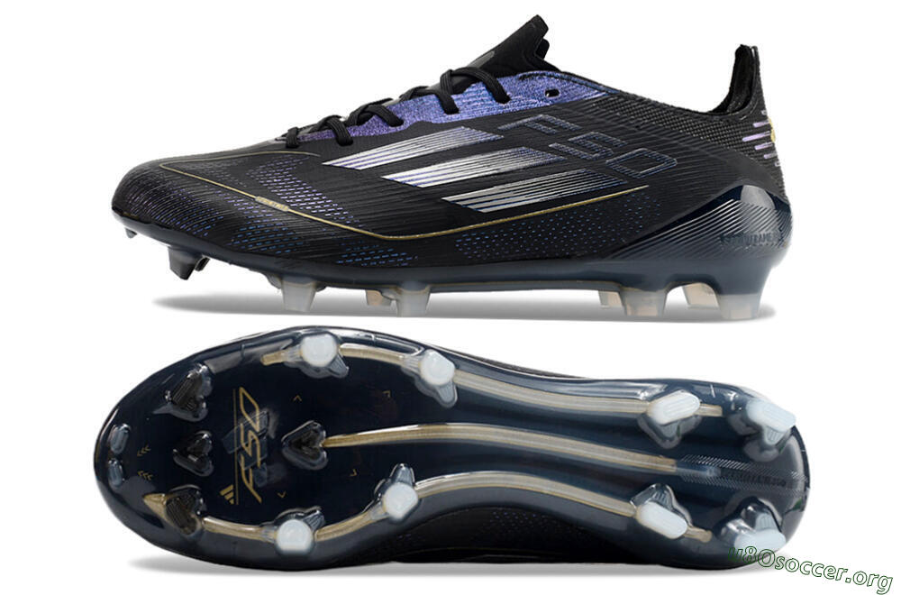Adidas F50 Elite FG Football Boots - Black/Silver/Purple 1