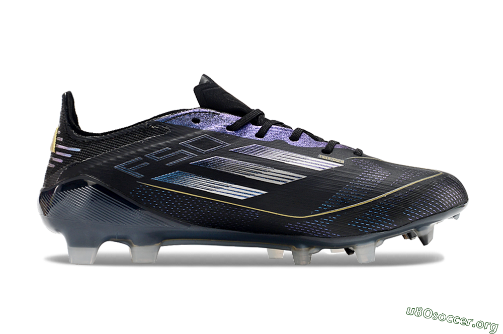 Adidas F50 Elite FG Football Boots - Black/Silver/Purple 4